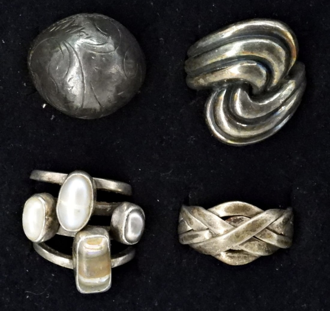 (4) VINTAGE STERLING RINGS (1 of 2)