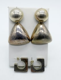 (2) PAIR OF STERLING MEXICO EARRINGS
