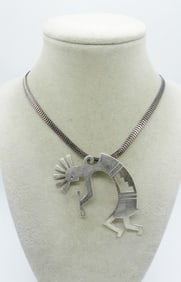 VTG STERLING KOKOPELLI NECKLACE