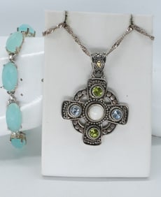 CHAPEL ZENRAY 925 AQUAMARINE BRACELET +