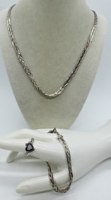 STERLING NECKLACE, BRACELET & RING