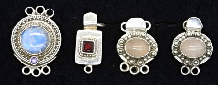 STERLING CLASPS - MOONSTONE & MORE