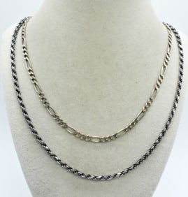 (2) STERLING CHAIN NECKLACES