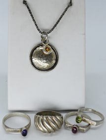 FASHION STERLING NECKLACE & RINGS