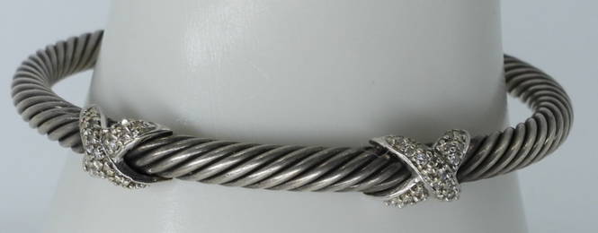 DAVID YURMAN DIAMOND 925 18K BRACELET