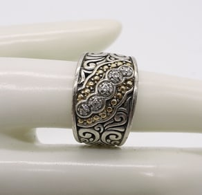 EFFY 925/18K BALISSIMA DIAMOND RING