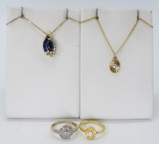 MOISSANITE GOLD TONE SET & MORE