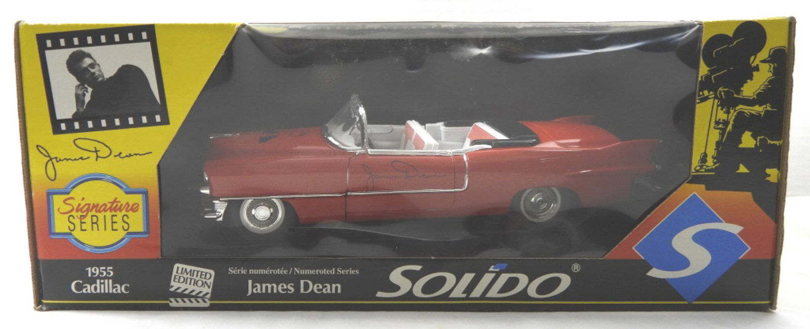 SOLIDO "JAMES DEAN" 1955 CADILLAC CAR: in ORIGINAL BOX - SIGNATURE SERIES