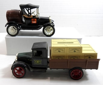 (2) ERTL FORD TRUCK BANKS - MODEL T