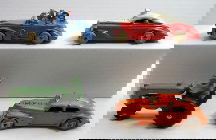 (4) VINTAGE METAL CARS / TRACTOR