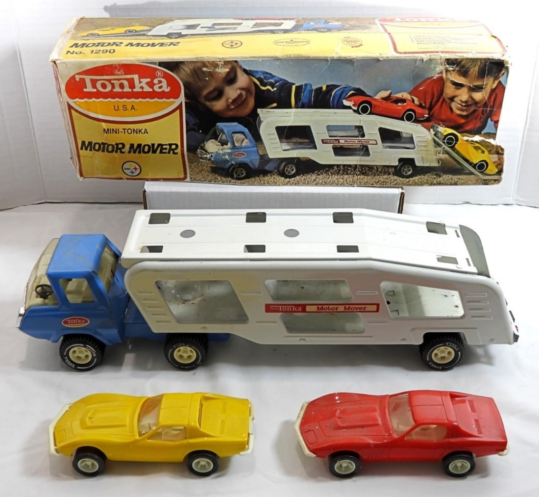 1970S TONKA MINI MOTOR MOVERS TRUCK NO.1290: 1970S, SOME WEAR FROM OVER THE YEARS, COMPLETE SET