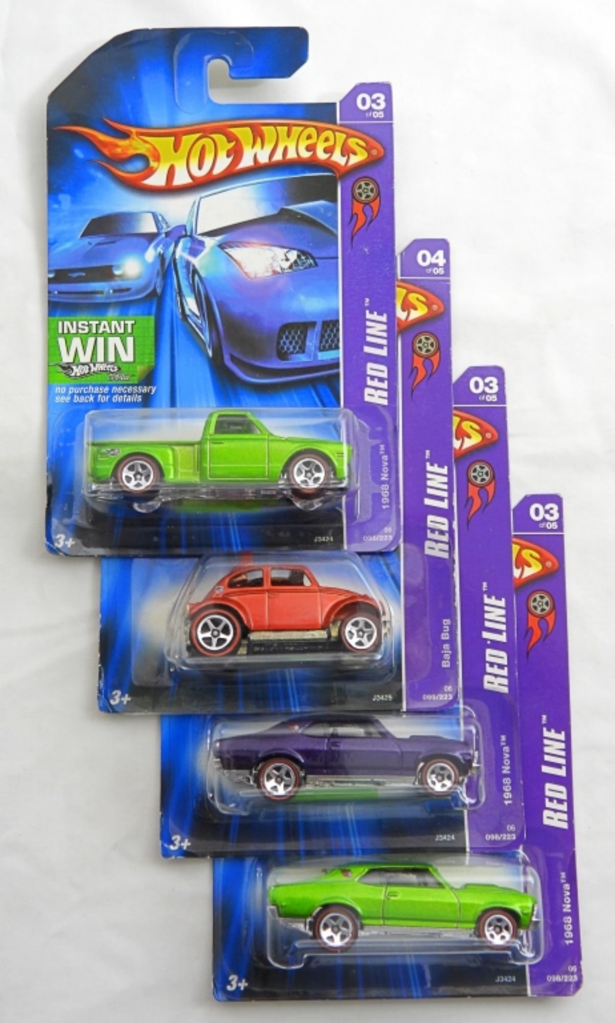 (4) SEALED HOT WHEELS RED-LINE CARS: 2006 SEALED HOT WHEELS - ALL RED LINE