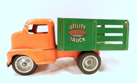 50's TONKA ORANGE & GREEN UTILITY TRUCK
