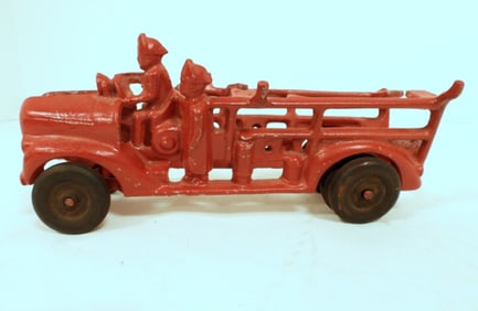 CAST IRON FIRETRUCK 8" LONG