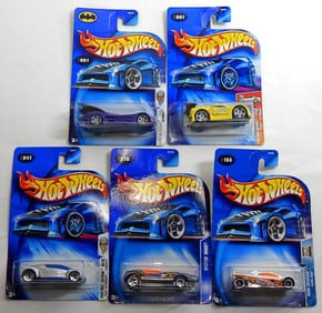 (5) VARIETY HOTWHEELS (IN PACKAGING)