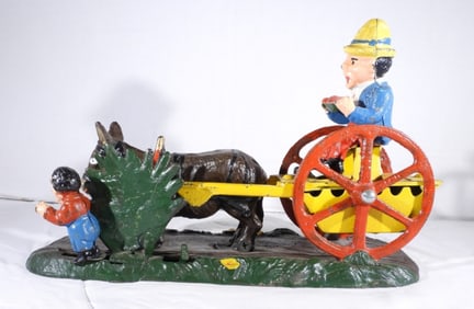 BAD ACCIDENT MECHANICAL CAST IRON BANK