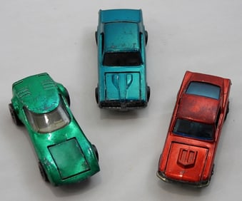 (3) VARIETY REDLINE HOTWHEELS CARS