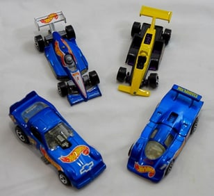 (4) VARIETY RACE CAR HOTWHEELS