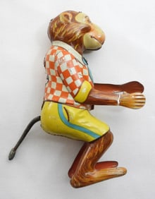 1900's C.K. Japan Tin Litho Clapping Monkey