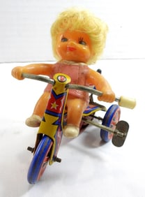 Vintage Happy Days Girl on Tricycle