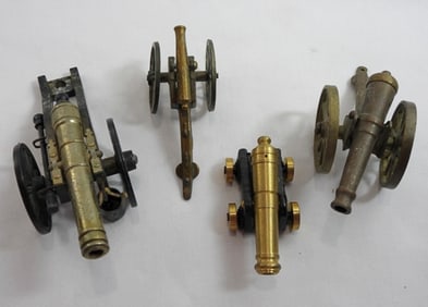 Vintage Penncraft Brass & Cast Cannon set