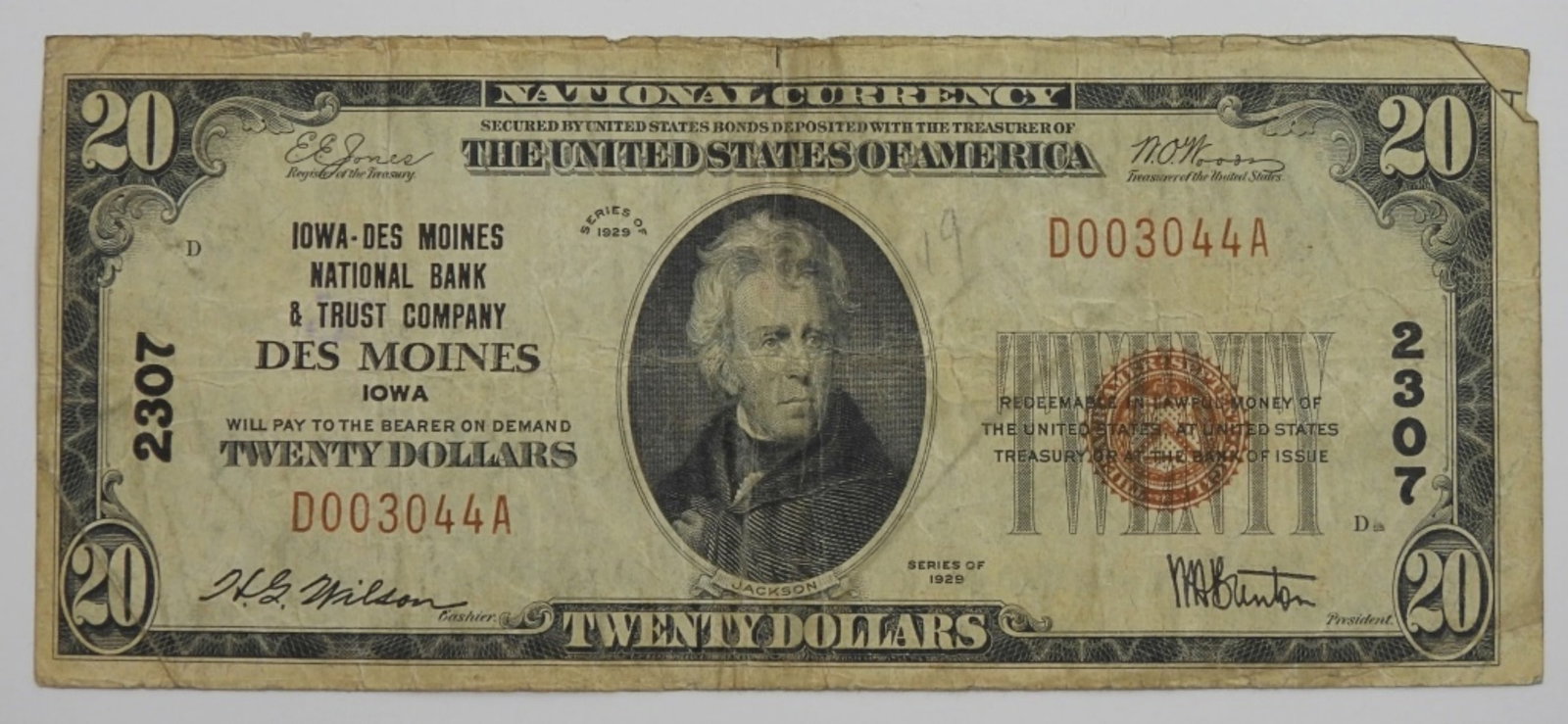 $20 NATIONAL CURRENCY DES MOINES, IA (1 of 2)