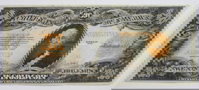 1922 $20 GOLD CERTIFICATE U.S. NOTE