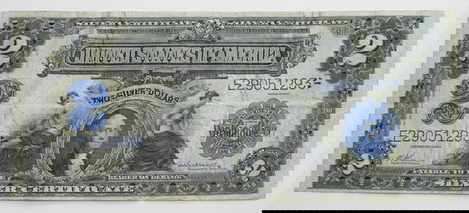 1899 $2 EDUCATIONAL NOTE SILVER CERT