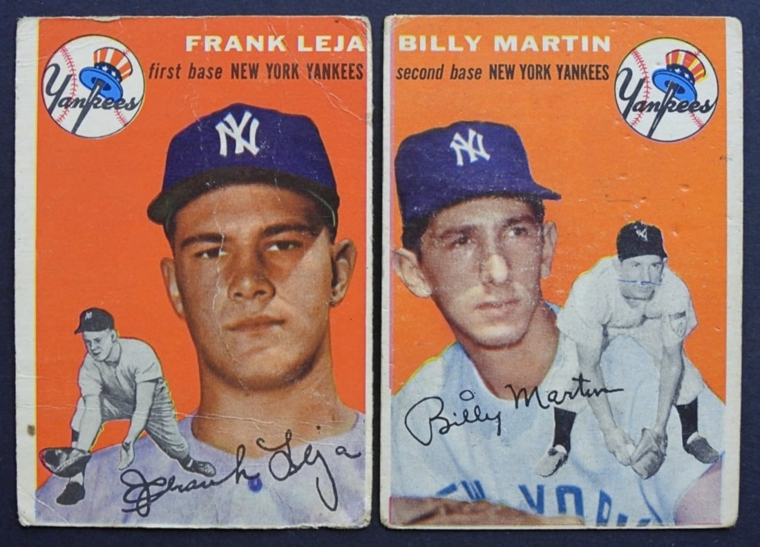 1954 TOPPS BILLY MARTIN & FRANK LEJA (1 of 2)
