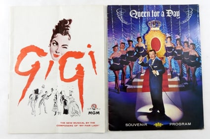 1950'S PROGRAM LOT: QUEEN FOR A DAY & GIGI