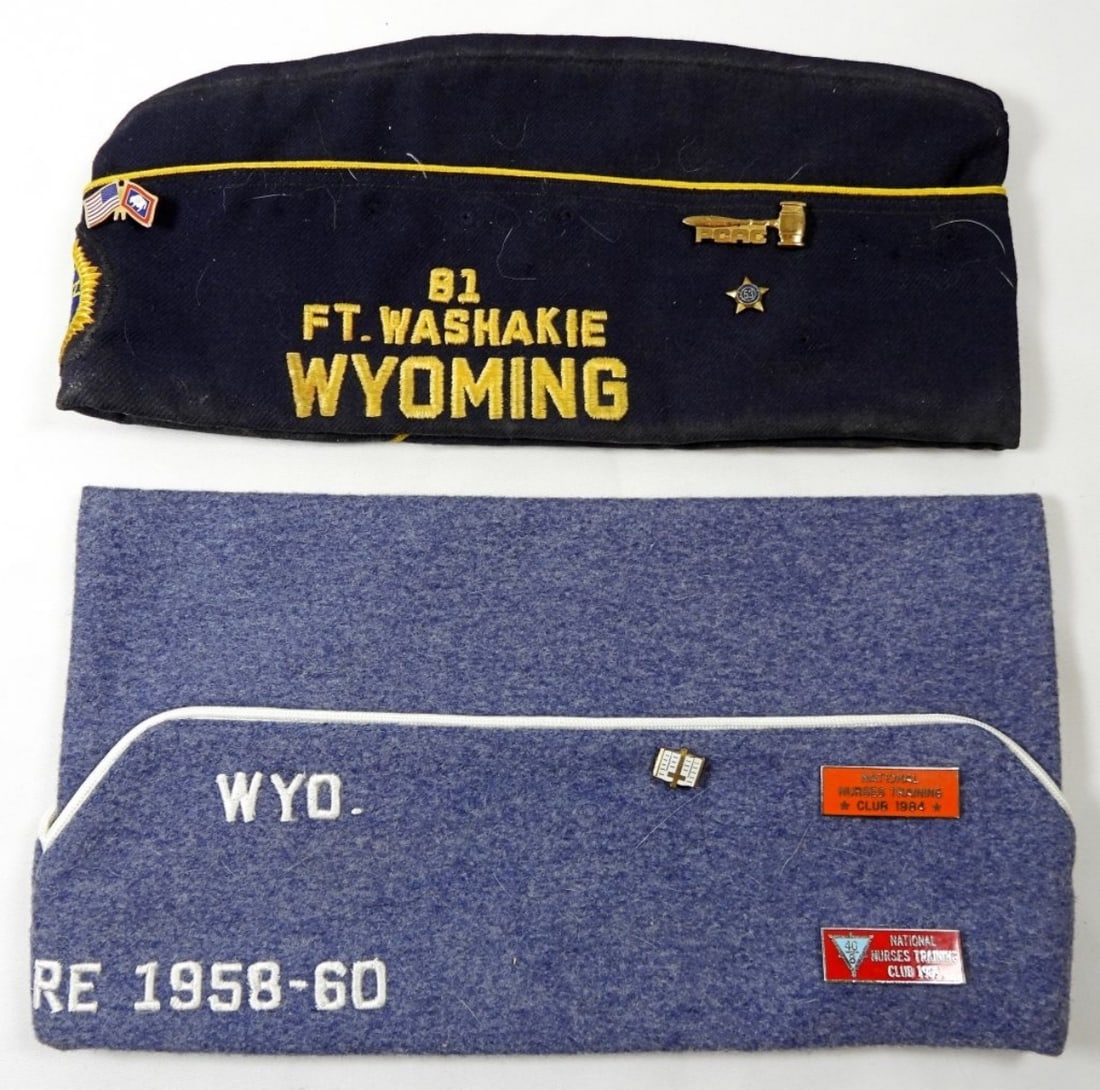 (2) LEGION GARRISON HATS: BOTH with PINS