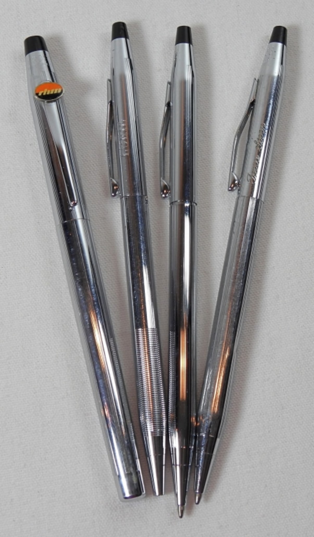 CROSS SILVER BALL POINT & ROLLERBALL PENS: UNTESTED - ONE HAS A SMALL DENT