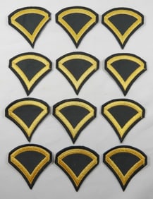 12 WWII US ARMY STAFF SERGEANT RANK PATCHES