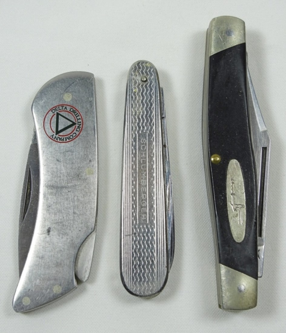 3 MEDIUM METAL POCKET KNIVES (1 of 3)