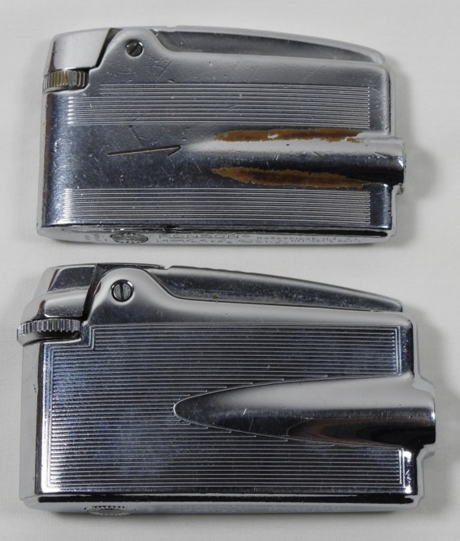 RONSON VARAFLAME BUTANE LIGHTER LOT (2) (1 of 5)