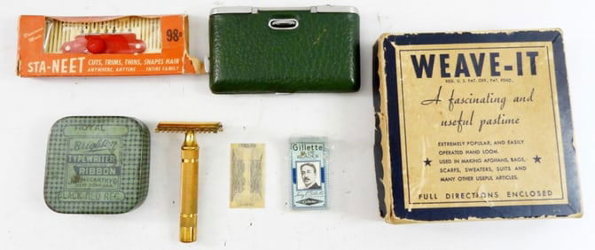 ANTIQUE LOT - STA-NEET COMB, WEAVE-IT,