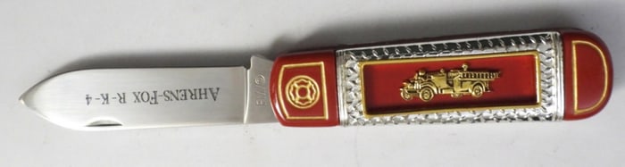 FRANKLIN MINT FIRE TRUCK FOLDING KNIFE