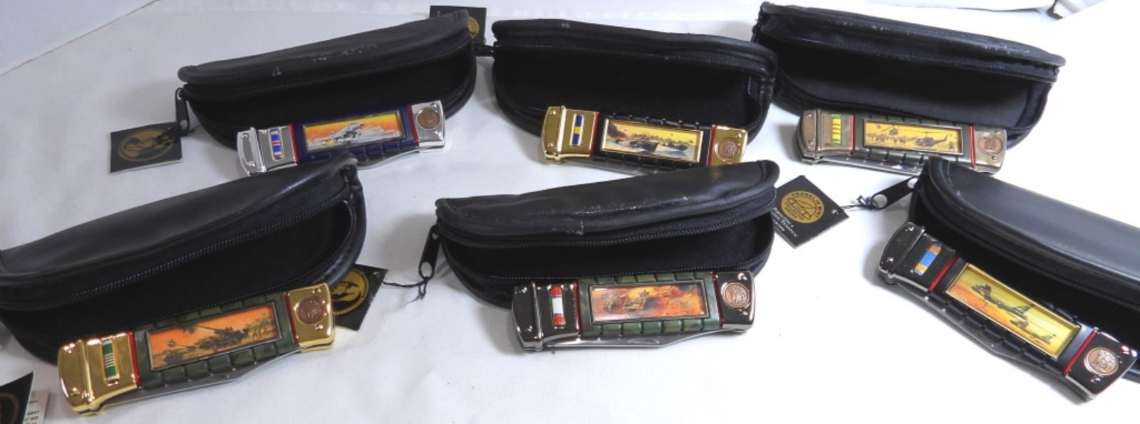(6) Franklin Mint Vietnam Knives w/ Pouches (1 of 4)