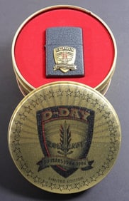 UNFIRED D-DAY NORMANDY 50 YEARS ZIPPO