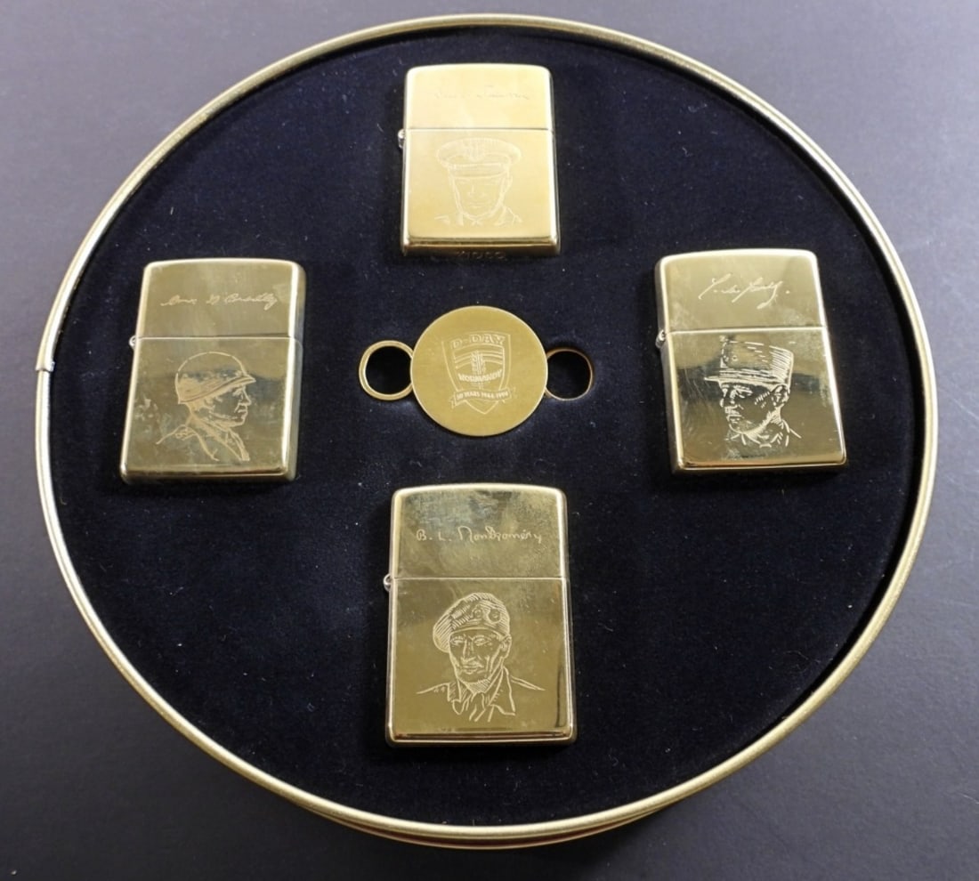 Sealed D Day Normandy 50 Years Zippo Set