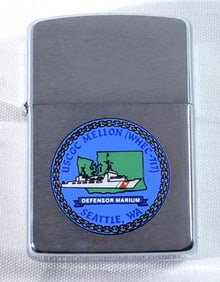 UNFIRED 1989 USCGC MELLON (WHEC-717) ZIPPO