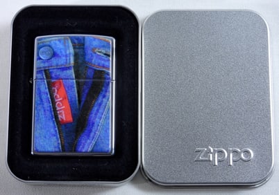 1996 SEALED DENIM FLY ZIPPER ZIPPO