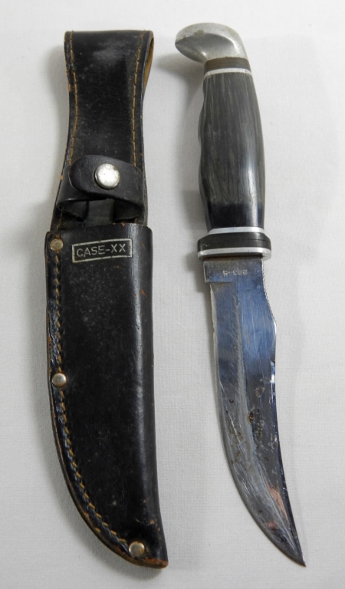 CASE XX SKINNER KNIFE #223-5 w/SHEATH: USED PRE-OWNED 9 1/2" LONG