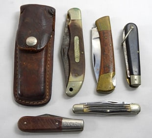 (5) VINTAGE KNIFE LOT - OLD TIMER,