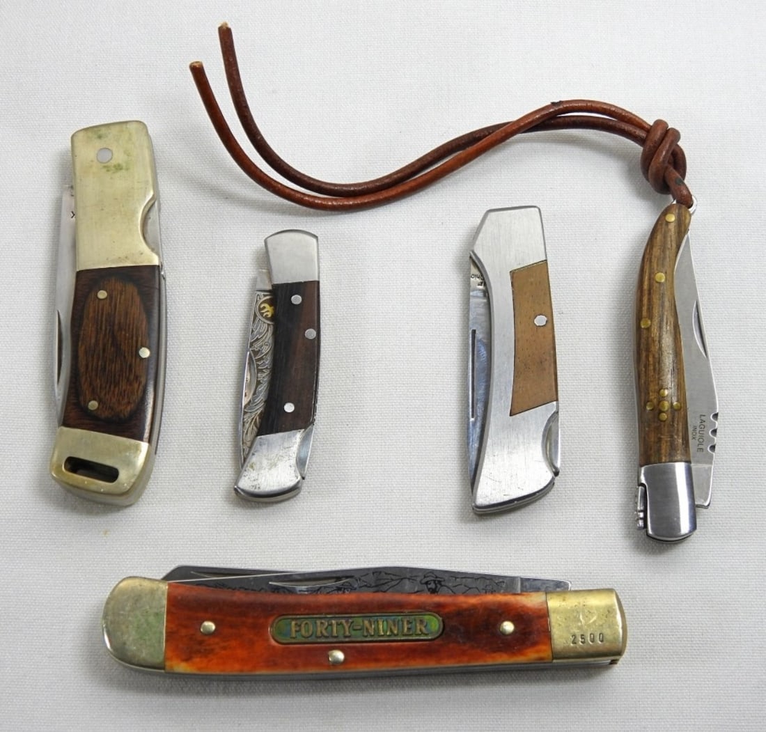 (5) LOCKBACK KNIFE LOT - FORTY-NINER, (1 of 3)
