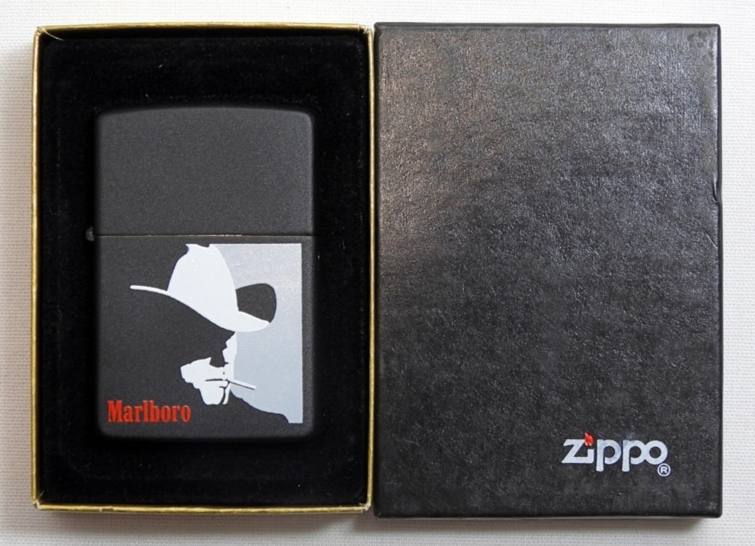 1992 UNFIRED MARLBORO MAN ZIPPO: UNFIRED, IN A ZIPPO BOX
