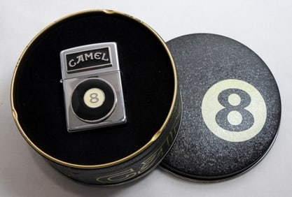 1994 SEALED CAMEL CIG 8 BALL ZIPPO LIGHTER