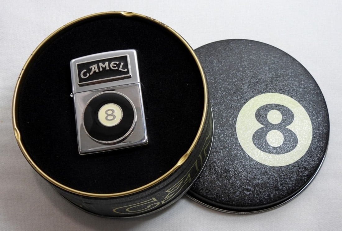 1994 SEALED CAMEL CIG 8 BALL ZIPPO LIGHTER (1 of 4)