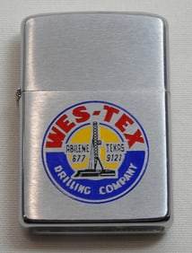 1976 UNFIRED WES-TEX DRILLING COMPANY ZIPPO