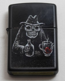 2021 SEALED BAR SKULL ZIPPO LIGTHER
